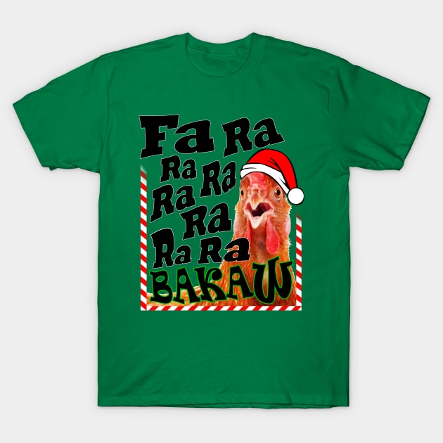 "Christmas Caroling Chicken" T-Shirt by beccas_bins